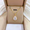 Titanium Steel Microinlaid Diamond Geometric Cartoon Style Necklace