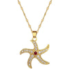Titanium Steel Microinlaid Diamond Geometric Cartoon Style Necklace