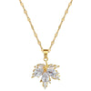 Titanium Steel Microinlaid Geometric Style Women's Necklace Earrings Suit With Electroplating
