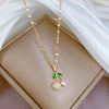 Titanium Steel Microinlaid Real Gold Jewelry With Geometric Pattern And Cartoon Style