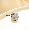 Titanium Steel Microinlaid Zircon Animal Zodiac Cat Head Ear Nail