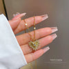 Titanium Steel Microinlaid Zircon Necklace Women's Geometric Style