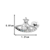 Titanium Steel Micropaved Zircon Saturn Cartilage Piercing Ear Bone Nail For Women Fashion Design