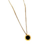 Titanium Steel Minimal Wind Furnace Real Gold Electroplated Geometric Cartoon Necklace For Unisex