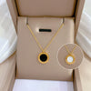 Titanium Steel Minimal Wind Furnace Real Gold Electroplated Geometric Cartoon Necklace For Unisex