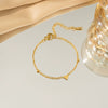 Titanium Steel Minimalist Plants And Flowers Pattern Electroplating Women's Necklace Bracelet Suit Jewelry