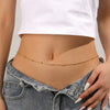 Titanium Steel Minimalist Sweet Style Singlelayer Blade Waist Body Chain For Female