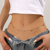 Titanium Steel Minimalist Sweet Style Singlelayer Blade Waist Body Chain For Female