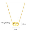 Titanium Steel Minimalistic Electroplated Geometric Cartoon Unisex Necklace