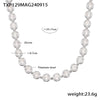 316L Stainless Steel Mixed Color 3A Zircon Bracelet And Necklace Jewelry Set With Pvd Vacuum Plating