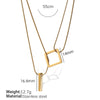 316L Stainless Steel Multi Layer Clavicle Chain Women's Fashion Cold Style Electroplated Necklace
