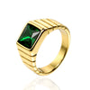 Titanium Steel Multicolor Square Geometric Polished Ring For Men And Women