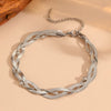 Titanium Steel Multilayer Electroplated Cartoon Style Snake Clip Bead Stacking Bracelet