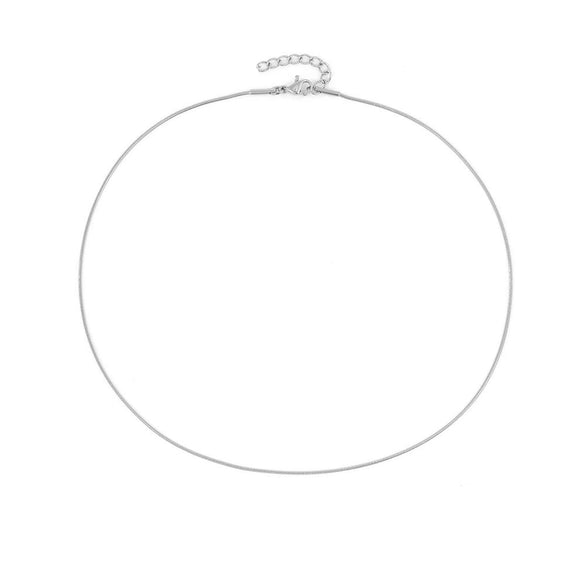 Titanium Steel Multilayer Snake Bone Chain Stacked Necklace Ushaped Electroplated Unisex