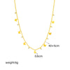 Titanium Steel Multilayered Butterfly Star Pendant Necklace With Electroplating Fashion Design For Women