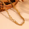 Titanium Steel Multistrand Cross Snake Chain Fashion Jewelry Bracelet Anklet Necklace Set With Diamonds