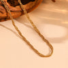 Titanium Steel Multistrand Cross Snake Chain Fashion Jewelry Bracelet Anklet Necklace Set With Diamonds