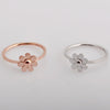 Titanium Steel Natural Flower Style Ring With Electroplating Rose Gold For Lovers