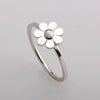 Titanium Steel Natural Flower Style Ring With Electroplating Rose Gold For Lovers