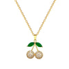Titanium Steel Natural Geometric Style Microinlaid Electroplated Women's Necklace And Earrings Set