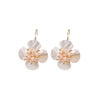 Titanium Steel Natural Pearl Earrings For Women Light Luxury Electroplated Flower Niche Ear Studs