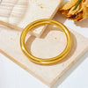 Titanium Steel Natural Style Hollow Bracelet With Electroplating And Hb Pattern