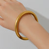 Titanium Steel Natural Style Hollow Bracelet With Electroplating And Hb Pattern