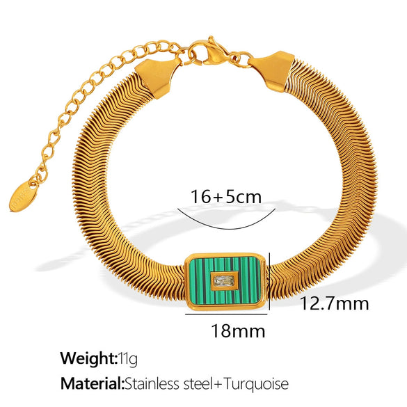 316L Stainless Steel Necklace And Earrings Set Fashion Geometric Snake Bone Chain With Black White Red Green Colors Electroplated