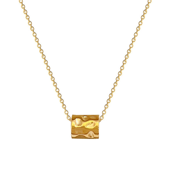 Titanium Steel Necklace Electroplating Geometric Cartoon Flower Style For Unisex