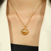 316L Stainless Steel Necklace Golden Shell Lockbone Chain Electroplating Simple Design Light Luxury Women's Jewelry