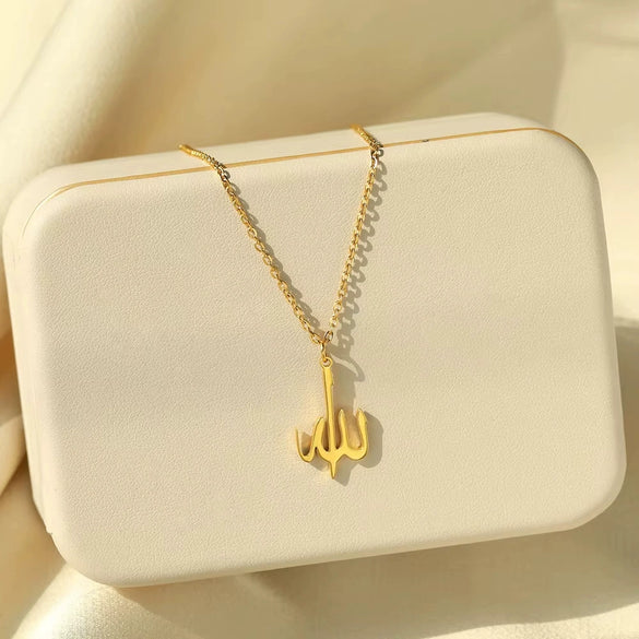 Titanium Steel Necklace Goldplated With Letters Numbers Text Pattern For Unisex Electroplated Light Luxury Style
