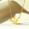 Titanium Steel Necklace Goldplated With Letters Numbers Text Pattern For Unisex Electroplated Light Luxury Style
