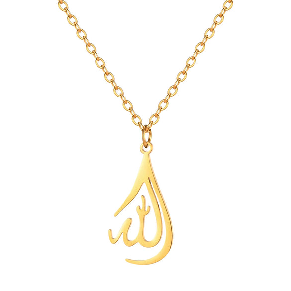 Titanium Steel Necklace Goldplated With Letters Numbers Text Pattern For Unisex Electroplated Light Luxury Style