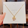 Titanium Steel Necklace Light Luxury Geometric Shell Pendant Fashion Accessories