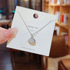 Titanium Steel Necklace Light Luxury Geometric Shell Pendant Fashion Accessories