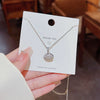 Titanium Steel Necklace Light Luxury Geometric Shell Pendant Fashion Accessories
