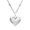 Titanium Steel Necklace With Geometric Ring Heart Pendant Electroplated O Chain For Women
