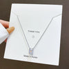 Titanium Steel Necklace With Geometric Zircon Pendant And Diamond Design For Women
