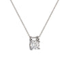 Titanium Steel Necklace With Geometric Zircon Pendant And Diamond Design For Women