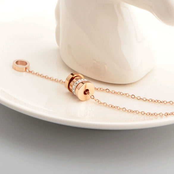 Titanium Steel Necklace With Letters Numbers Text Pattern For Female Fashion Natural Style