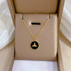 Titanium Steel Necklace With Mermaid Tail Pendant Electroplated In Air Furnace For Women Geometric Cartoon Style