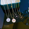 Titanium Steel Necklace With Mermaid Tail Pendant Electroplated In Air Furnace For Women Geometric Cartoon Style