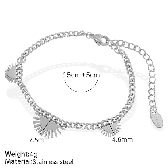 316L Stainless Steel Necklace With Radiant Semicircle Sun Pendant And Stars Sun And Moon Clouds Universe Patterns Electroplated Hiphop Style For Women