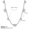 316L Stainless Steel Necklace With Radiant Semicircle Sun Pendant And Stars Sun And Moon Clouds Universe Patterns Electroplated Hiphop Style For Women