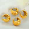 316L Stainless Steel Niche Geometric U Shaped Water Drop Earrings For Women Gold Plated