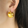 316L Stainless Steel Niche Geometric U Shaped Water Drop Earrings For Women Gold Plated