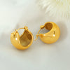 316L Stainless Steel Niche Geometric U Shaped Water Drop Earrings For Women Gold Plated