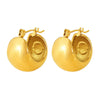 316L Stainless Steel Niche Geometric U Shaped Water Drop Earrings For Women Gold Plated