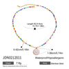 Titanium Steel Non Fading Beaded Pendant Necklace With Ball Chain For Women Electroplated
