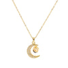 Titanium Steel O Chain Women's Highend Star Shape Projection Moon Necklace With Electroplating
